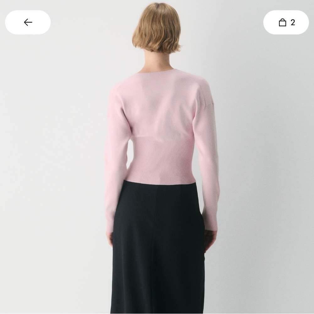 Aritzia Women’s Go Lightly Cardigan by Wilfred in Dusty Pink, Size Small - Picture 12 of 16